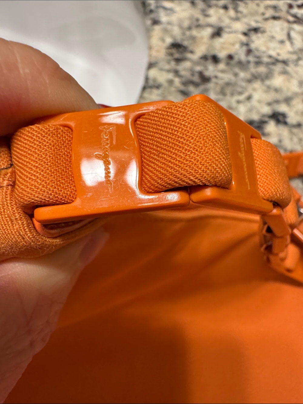 Ferragamo Orange Shoulder Tote Handbag - Picture 5 of 11